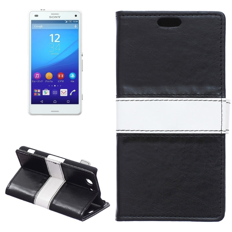 Crazy Horse Texture Color Matching Flip Leather Case with Holder & Card Slots & Wallet for Sony Xperia Z4 Compact