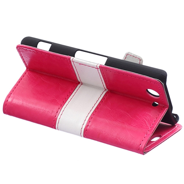 Crazy Horse Texture Color Matching Flip Leather Case with Holder & Card Slots & Wallet for Sony Xperia Z4 Compact