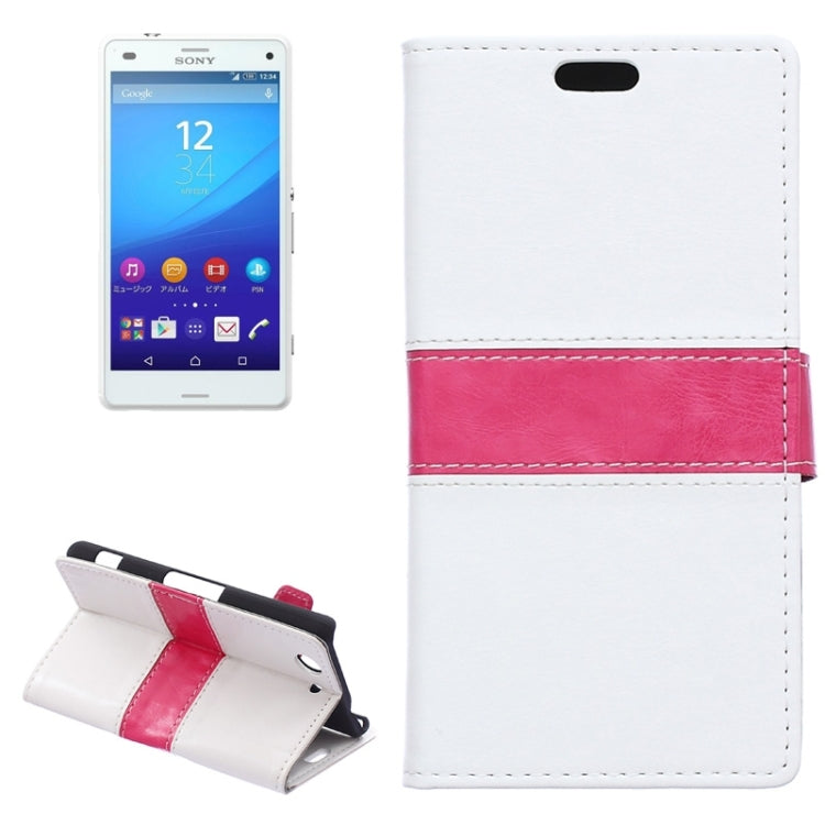 Crazy Horse Texture Color Matching Flip Leather Case with Holder & Card Slots & Wallet for Sony Xperia Z4 Compact