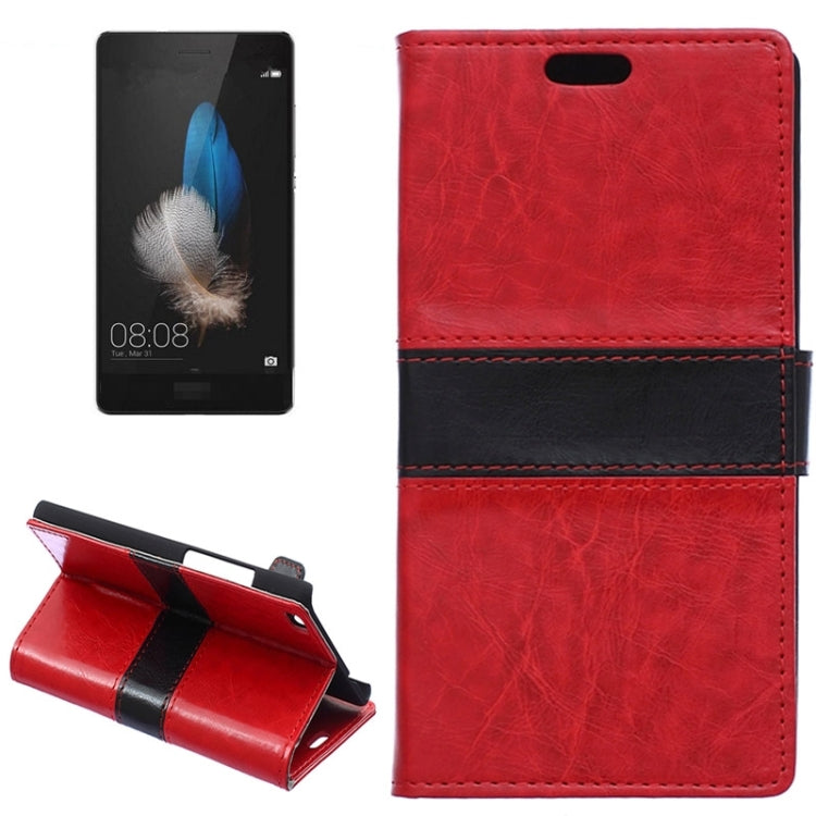 Horizontal Flip Color Matching Leather Case with Holder & Card Slots & Wallet for Huawei P8 Lite