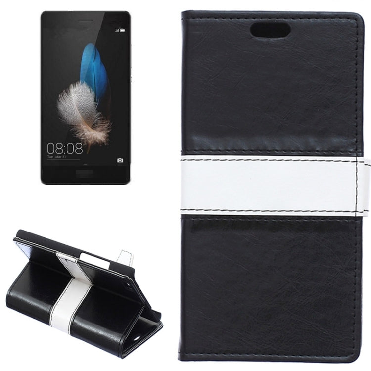Horizontal Flip Color Matching Leather Case with Holder & Card Slots & Wallet for Huawei P8 Lite