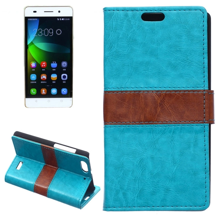 Horizontal Flip Color Matching Leather Case with Holder & Card Slots & Wallet for Huawei Honor 4C