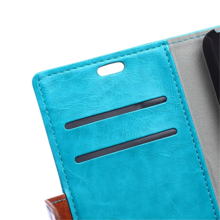 Crazy Horse Texture Horizontal Flip Color Matching Leather Case with Card Slots & Wallet & Holder for LG AKA