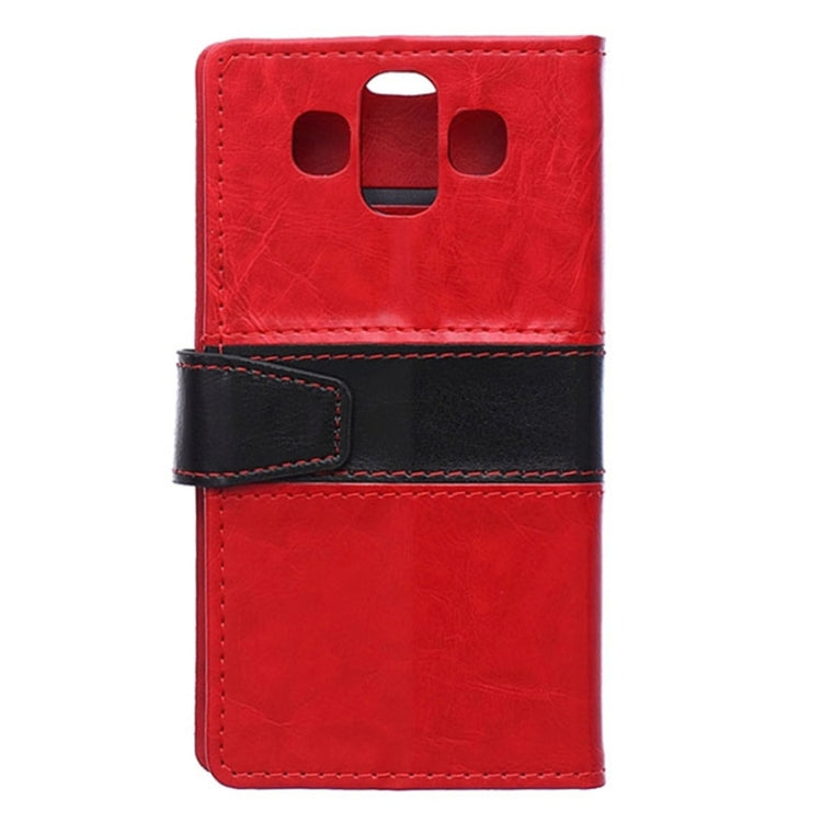 Crazy Horse Texture Horizontal Flip Color Matching Leather Case with Card Slots & Wallet & Holder for LG AKA