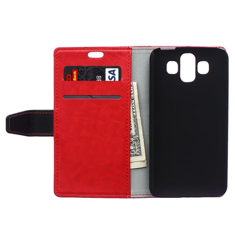 Crazy Horse Texture Horizontal Flip Color Matching Leather Case with Card Slots & Wallet & Holder for LG AKA