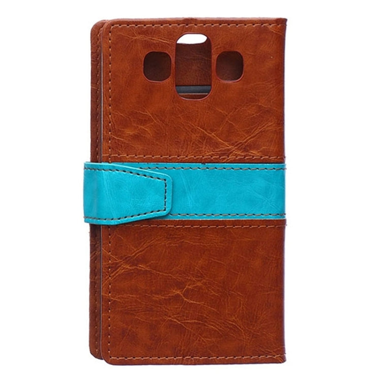 Crazy Horse Texture Horizontal Flip Color Matching Leather Case with Card Slots & Wallet & Holder for LG AKA