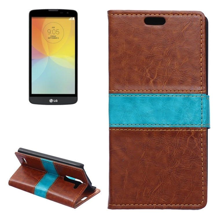 Crazy Horse Texture Horizontal Flip Color Matching Leather Case with Card Slots & Wallet & Holder for LG L Bello / D331