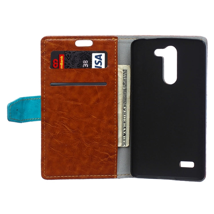 Crazy Horse Texture Horizontal Flip Color Matching Leather Case with Card Slots & Wallet & Holder for LG L Bello / D331
