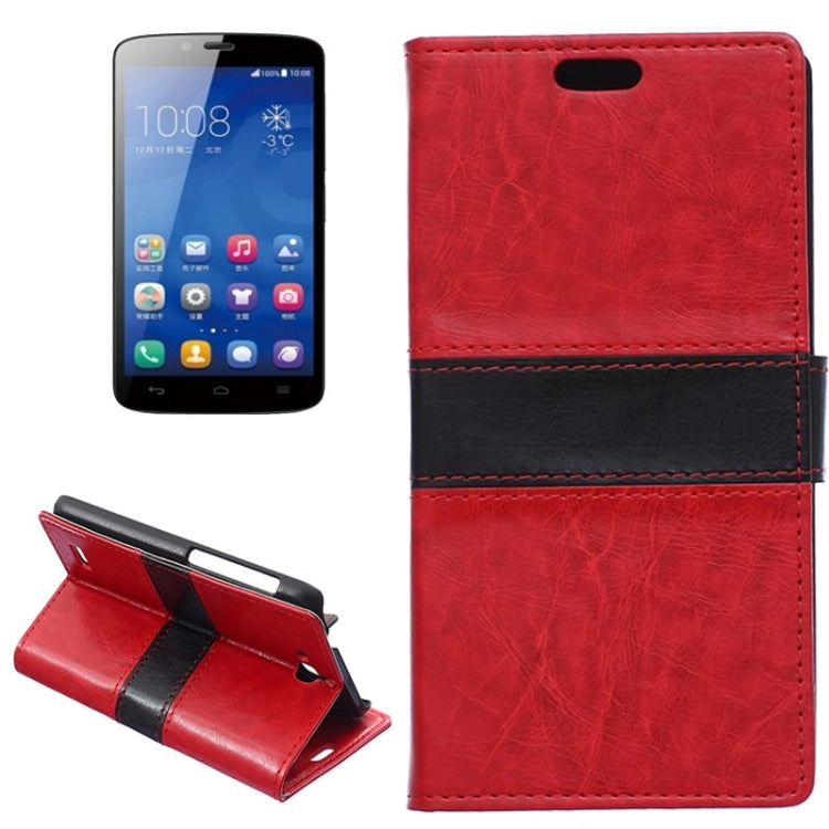 Horizontal Flip Color Matching Leather Case with Holder & Card Slots & Wallet for Huawei Honor Holly