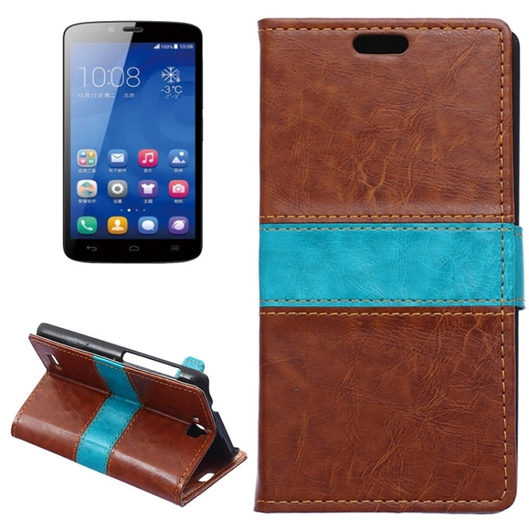 Horizontal Flip Color Matching Leather Case with Holder & Card Slots & Wallet for Huawei Honor Holly