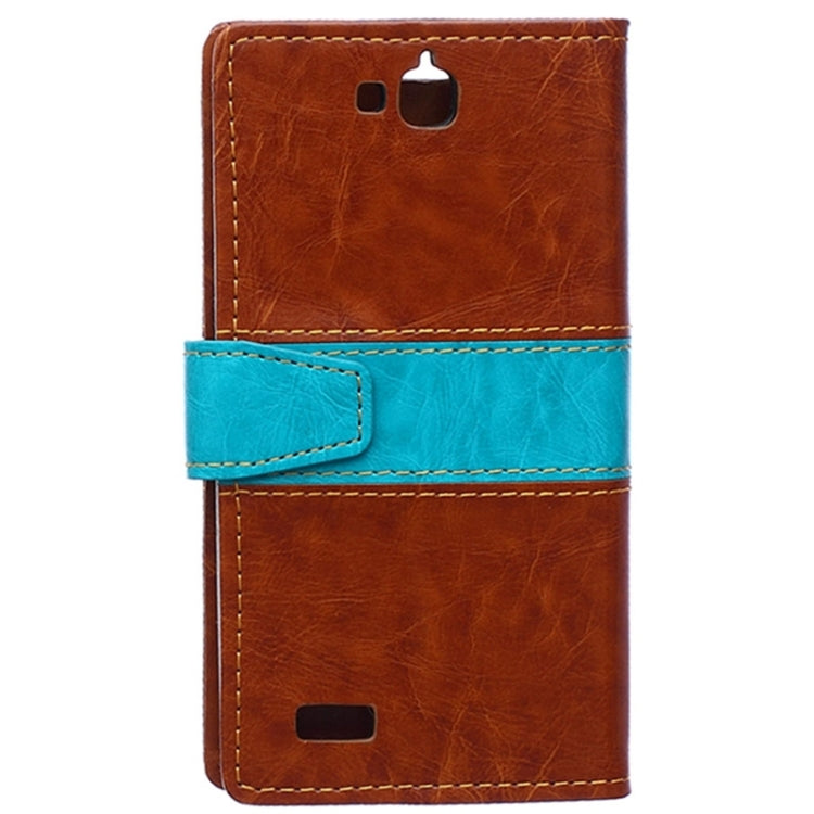 Horizontal Flip Color Matching Leather Case with Holder & Card Slots & Wallet for Huawei Honor Holly