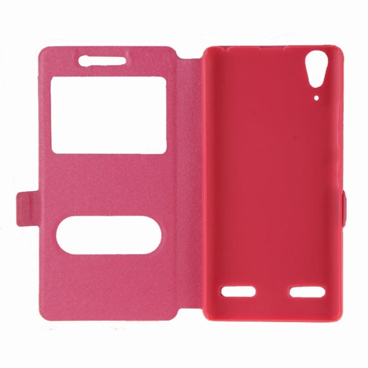 Horizontal Flip Leather Case with Holder & Caller ID Display & Unlock Window for Lenovo K3