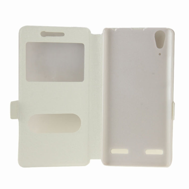 Horizontal Flip Leather Case with Holder & Caller ID Display & Unlock Window for Lenovo K3