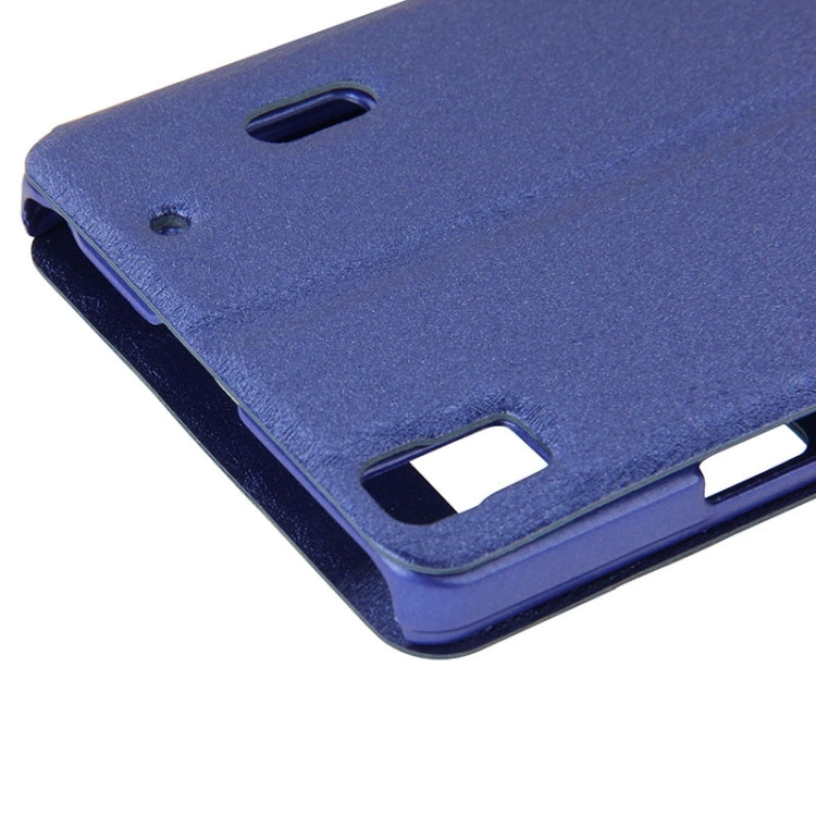 Horizontal Flip Leather Case with Holder & Caller ID Display Window & Unlock Window for Lenovo K3 Note
