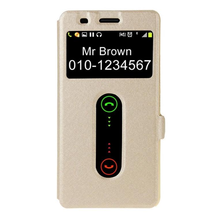 Horizontal Flip Leather Case with Holder & Caller ID Display Window & Unlock Window for Lenovo K3 Note