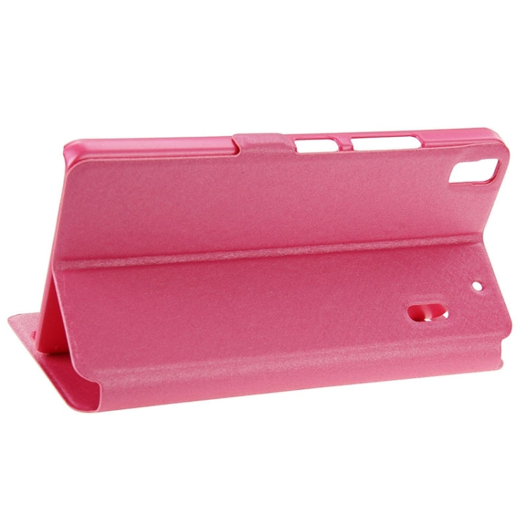 Horizontal Flip Leather Case with Holder & Caller ID Display Window & Unlock Window for Lenovo K3 Note