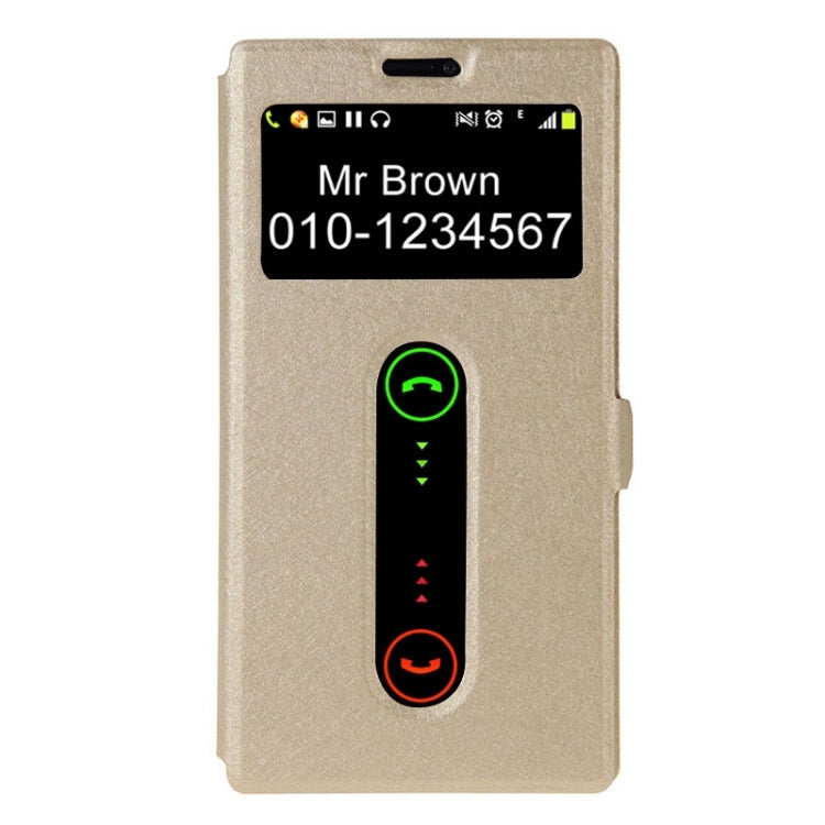 Horizontal Flip Leather Case with Holder & Caller ID Display Window & Unlock Window for Lenovo Vibe Z2