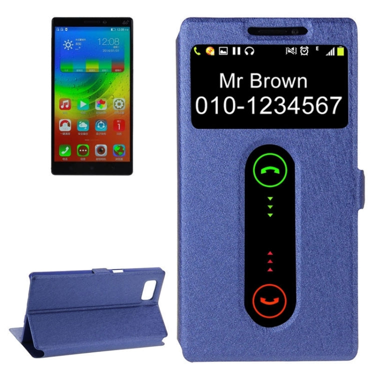 Horizontal Flip Leather Case with Holder & Caller ID Display Window & Unlock Window for Lenovo Vibe Z2 Pro / K920