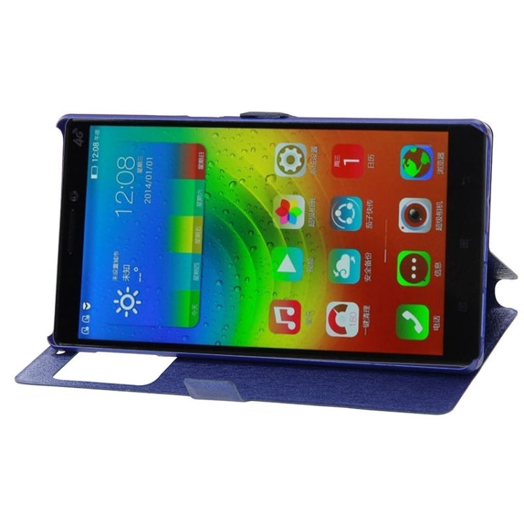 Horizontal Flip Leather Case with Holder & Caller ID Display Window & Unlock Window for Lenovo Vibe Z2 Pro / K920