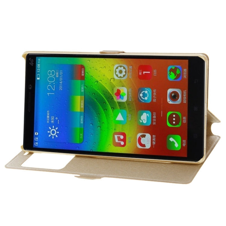 Horizontal Flip Leather Case with Holder & Caller ID Display Window & Unlock Window for Lenovo Vibe Z2 Pro / K920