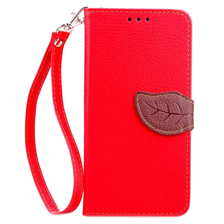 For HTC Desire 610 Leaf Magnetic Snap Litchi Texture Horizontal Flip Leather Case with Card Slots & Holder & Wallet & Lanyard