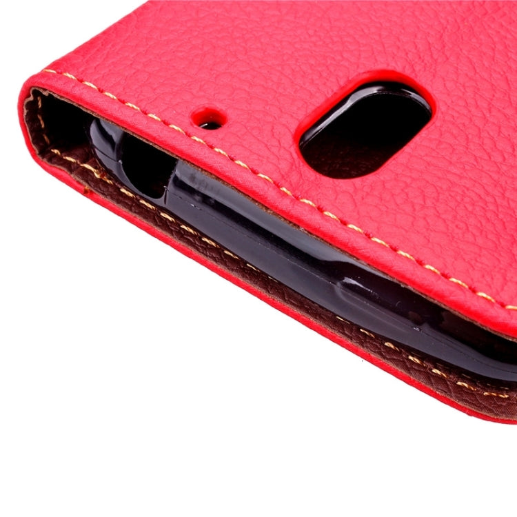 For HTC Desire 610 Leaf Magnetic Snap Litchi Texture Horizontal Flip Leather Case with Card Slots & Holder & Wallet & Lanyard