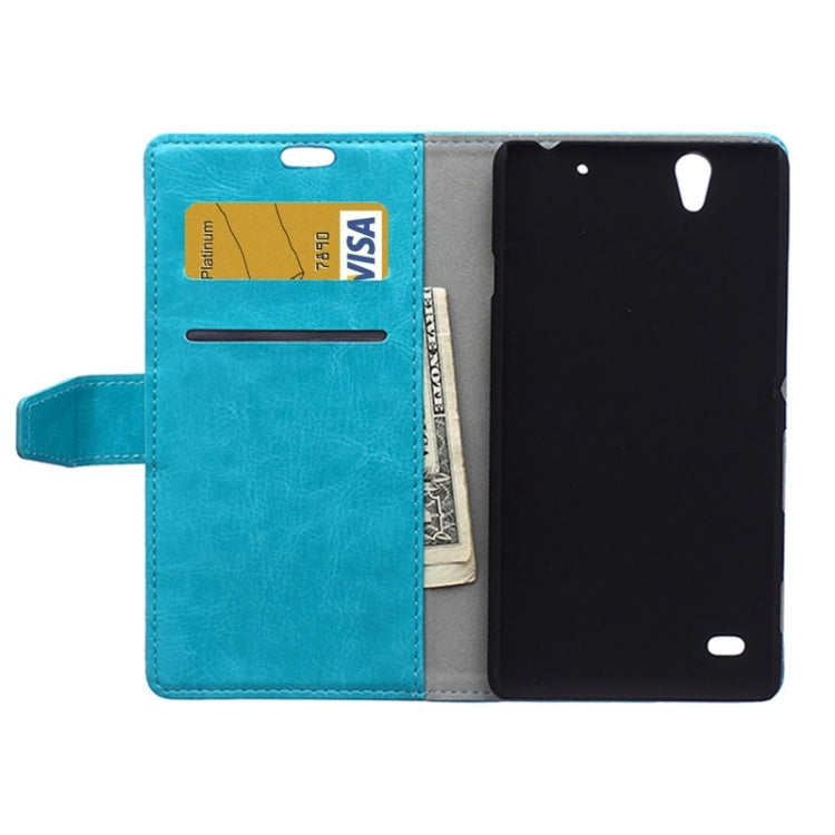 Crazy Horse Texture Horizontal Flip Magnetic Buckle Leather Case with Card Slots & Wallet & Holder for Sony Xperia C4