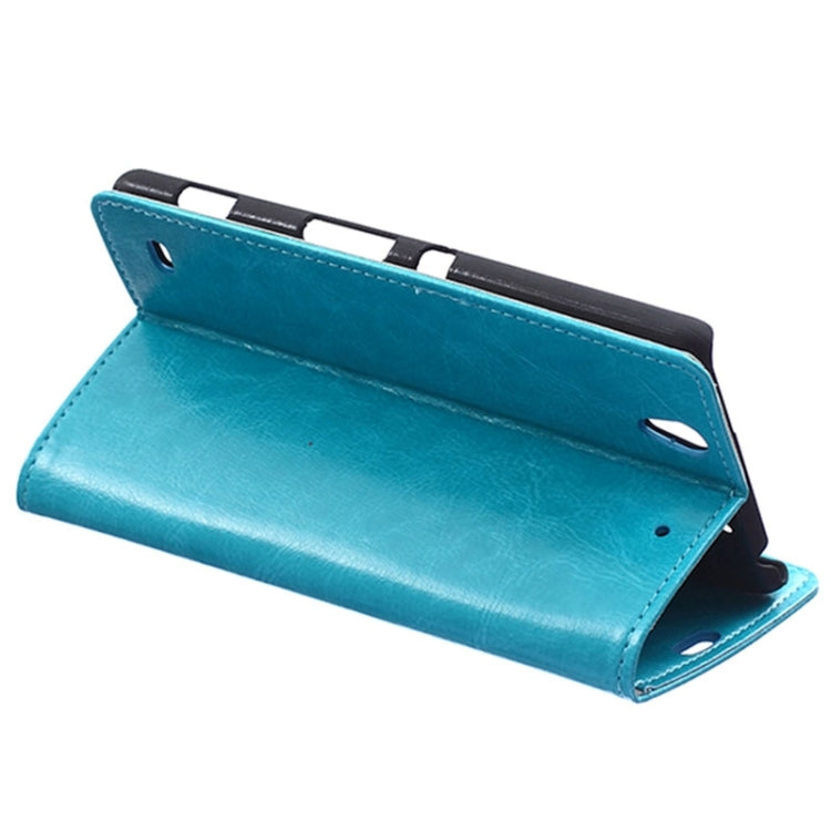 Crazy Horse Texture Horizontal Flip Magnetic Buckle Leather Case with Card Slots & Wallet & Holder for Sony Xperia C4