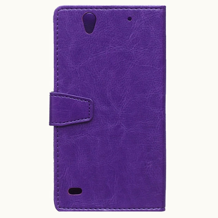 Crazy Horse Texture Horizontal Flip Magnetic Buckle Leather Case with Card Slots & Wallet & Holder for Sony Xperia C4