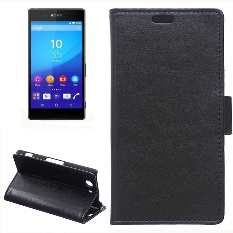Crazy Horse Texture Horizontal Flip Magnetic Buckle Leather Case with Card Slots & Wallet & Holder for Sony Xperia Z4 Compact