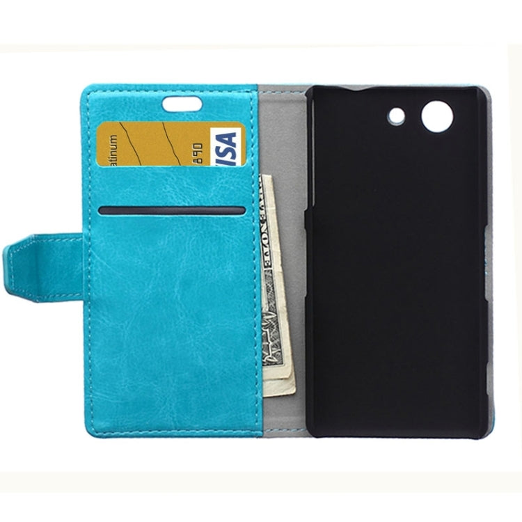 Crazy Horse Texture Horizontal Flip Magnetic Buckle Leather Case with Card Slots & Wallet & Holder for Sony Xperia Z4 Compact