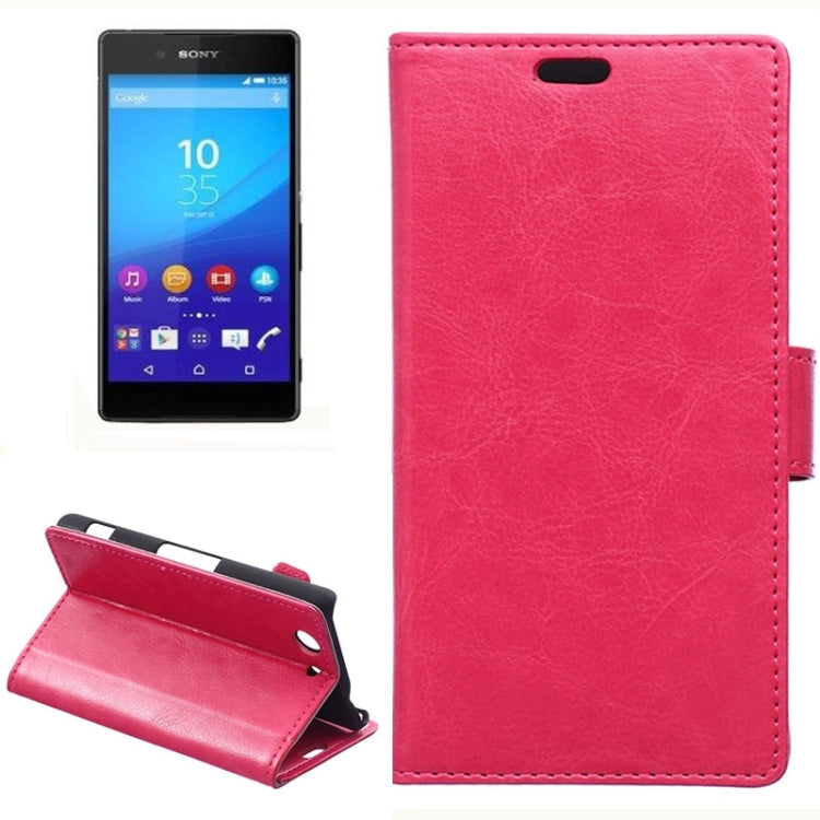Crazy Horse Texture Horizontal Flip Magnetic Buckle Leather Case with Card Slots & Wallet & Holder for Sony Xperia Z4 Compact
