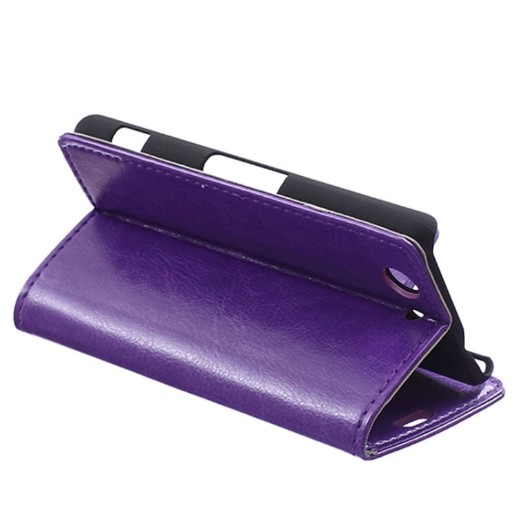 Crazy Horse Texture Horizontal Flip Magnetic Buckle Leather Case with Card Slots & Wallet & Holder for Sony Xperia Z4 Compact