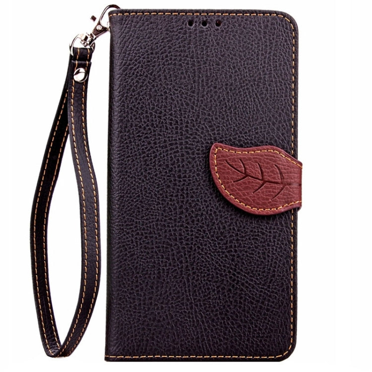 For HTC Desire 816 Leaf Magnetic Snap Litchi Texture Horizontal Flip Leather Case with Card Slots & Holder & Wallet & Lanyard