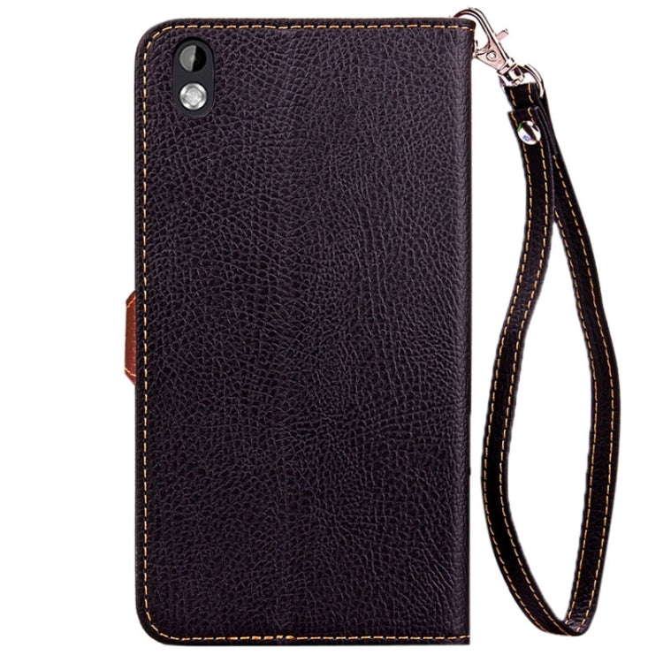 For HTC Desire 816 Leaf Magnetic Snap Litchi Texture Horizontal Flip Leather Case with Card Slots & Holder & Wallet & Lanyard