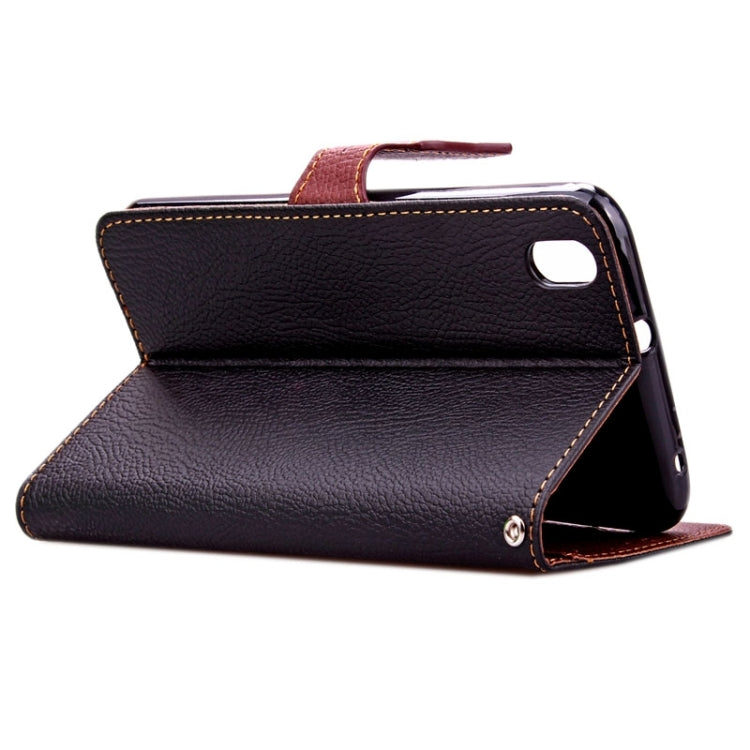 For HTC Desire 816 Leaf Magnetic Snap Litchi Texture Horizontal Flip Leather Case with Card Slots & Holder & Wallet & Lanyard