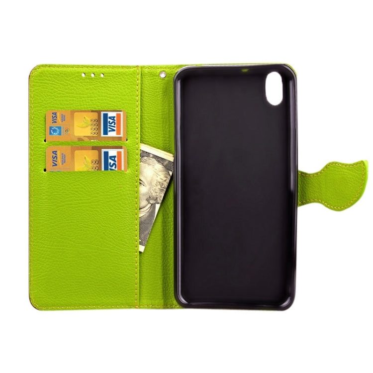 For HTC Desire 816 Leaf Magnetic Snap Litchi Texture Horizontal Flip Leather Case with Card Slots & Holder & Wallet & Lanyard