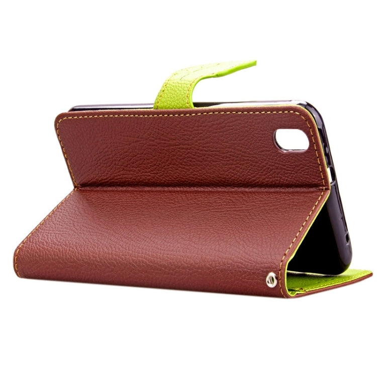 For HTC Desire 816 Leaf Magnetic Snap Litchi Texture Horizontal Flip Leather Case with Card Slots & Holder & Wallet & Lanyard