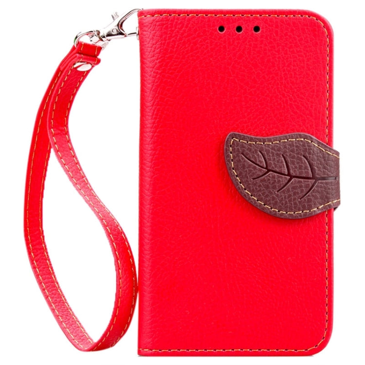 Leaf Magnetic Snap Litchi Texture Horizontal Flip Leather Case with Card Slots & Holder & Wallet & Lanyard for Nokia Lumia 530