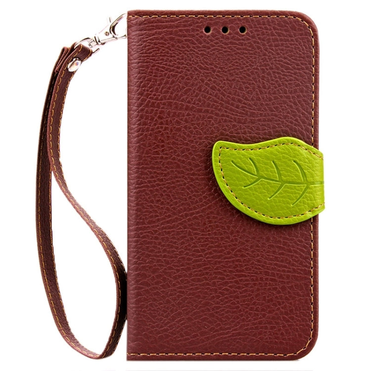 Leaf Magnetic Snap Litchi Texture Horizontal Flip Leather Case with Card Slots & Holder & Wallet & Lanyard for Nokia Lumia 530