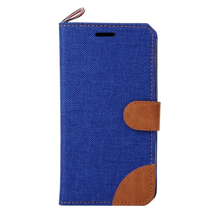 Denim Texture Leather Case with Card Slots & Holder & Lanyard for Sony Xperia E4