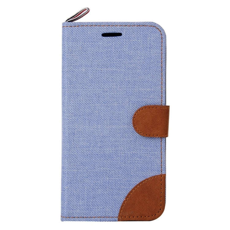 Denim Texture Leather Case with Card Slots & Holder & Lanyard for Sony Xperia E4
