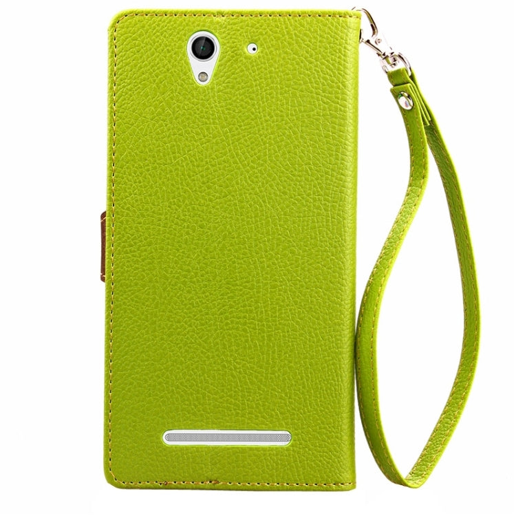 Litchi Texture Horizontal Leather Case with Holder & Card Slots & Wallet & Lanyard for Sony Xperia C3 / D2533