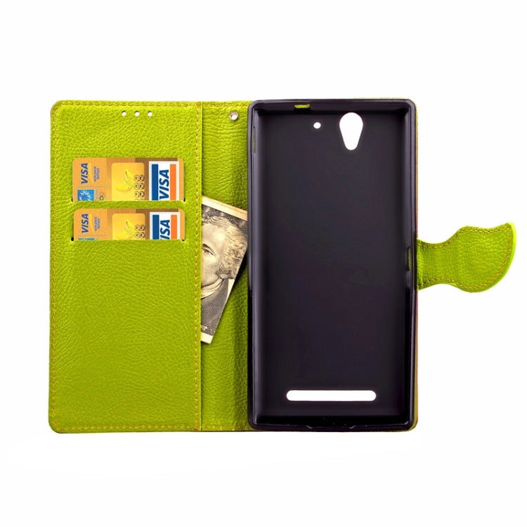 Litchi Texture Horizontal Leather Case with Holder & Card Slots & Wallet & Lanyard for Sony Xperia C3 / D2533