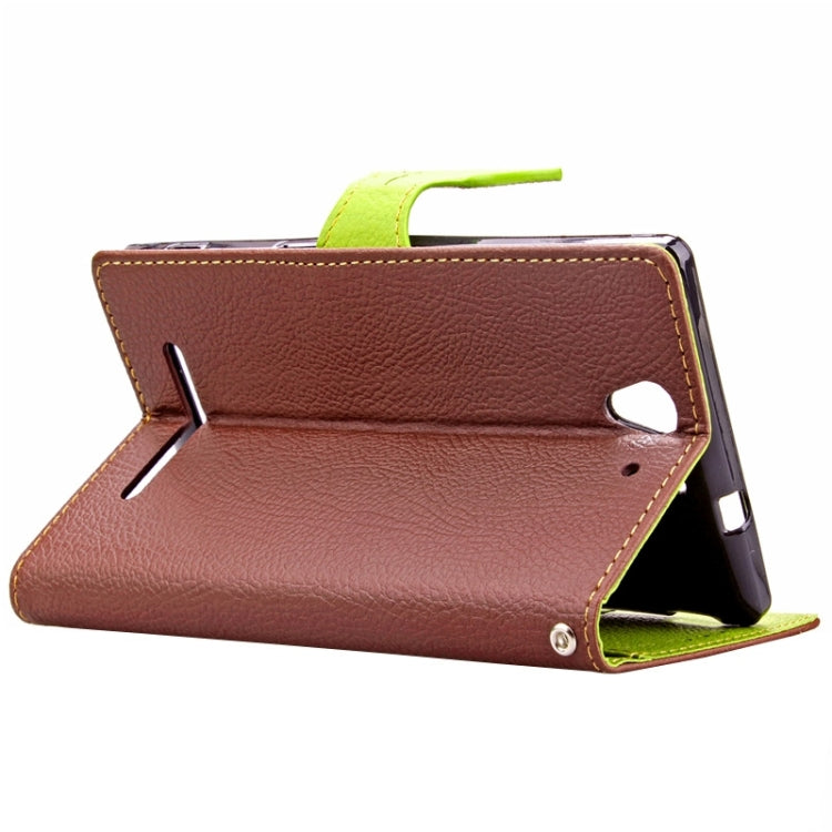 Litchi Texture Horizontal Leather Case with Holder & Card Slots & Wallet & Lanyard for Sony Xperia C3 / D2533