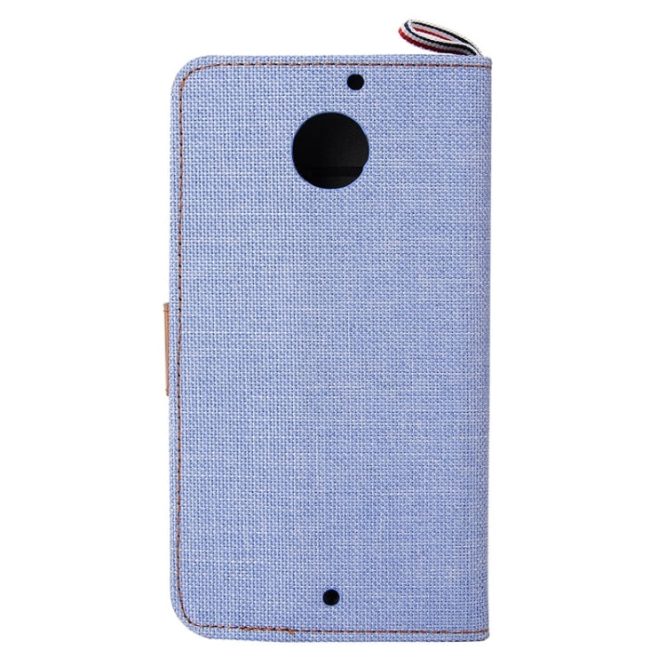 Denim Texture Leather Case with Card Slots & Holder & Lanyard for Moto X(2nd Gen.)