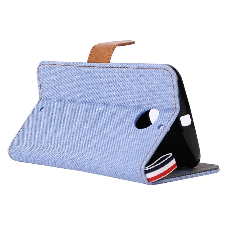 Denim Texture Leather Case with Card Slots & Holder & Lanyard for Moto X(2nd Gen.)