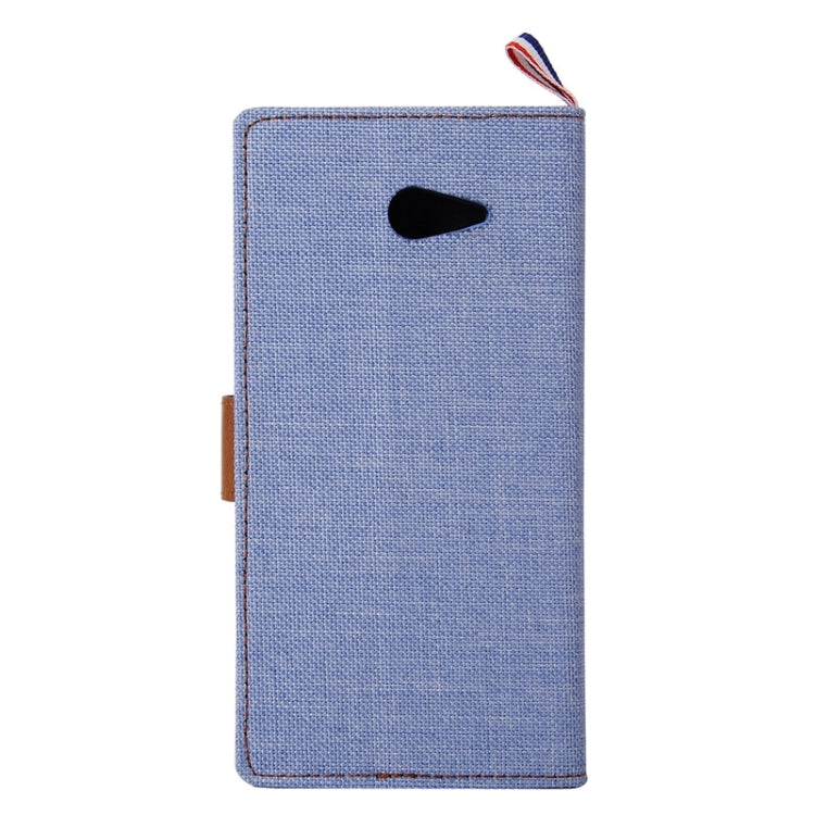 Denim Texture Leather Case with Card Slots & Holder & Lanyard for Sony Xperia M2 / S50h