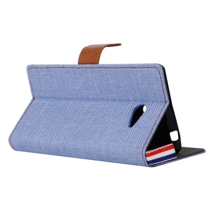 Denim Texture Leather Case with Card Slots & Holder & Lanyard for Sony Xperia M2 / S50h