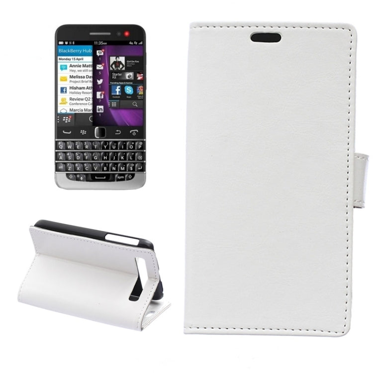 Crazy Horse Texture Horizontal Flip Solid Color Magnetic Buckle Leather Case with Holder & Card Slots & Wallet for Blackberry Classic / Q20